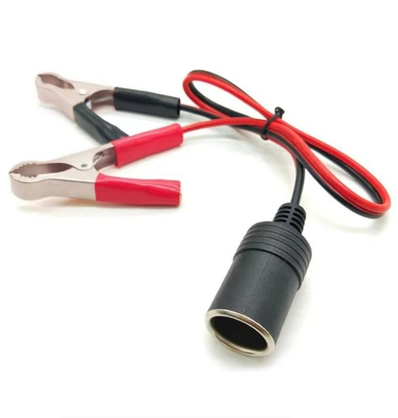 Car Battery Clip to Cigarette Lighter Socket High Power Pure Copper Adapter