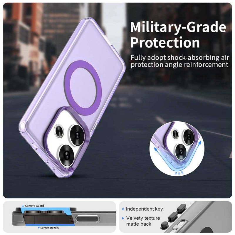 Phone Case for Xiaomi Redmi Turbo 3 5G, Compatible with Magsafe, Shockproof Magnetic Case Cover