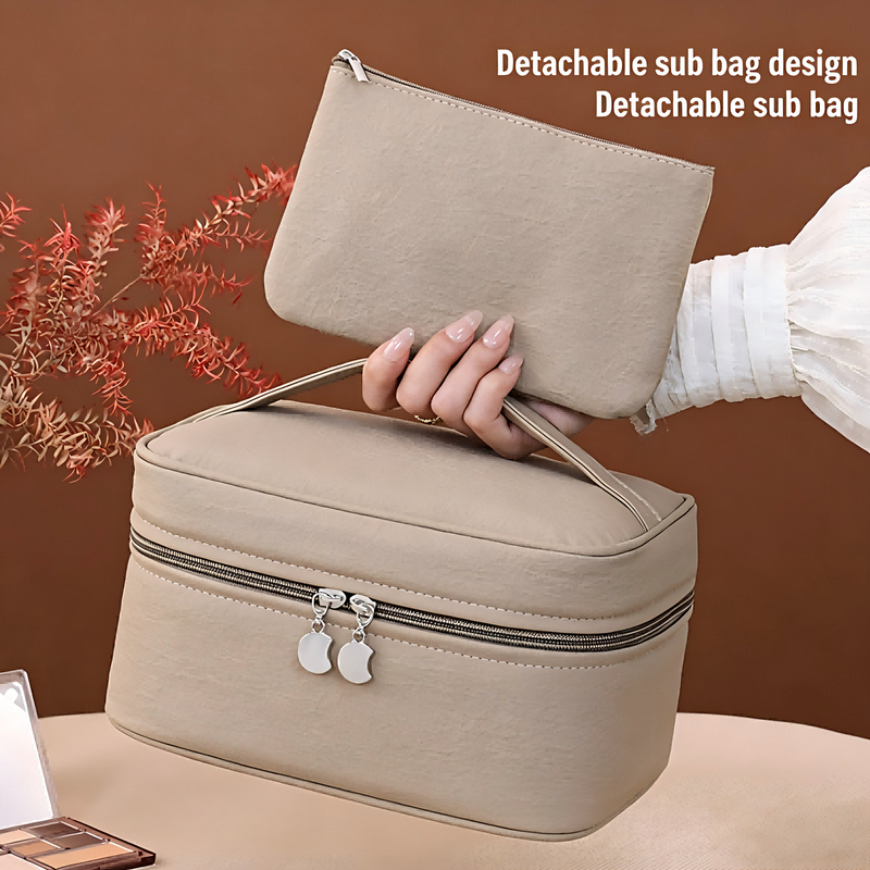 2-in-1 Divided Cosmetic Bag