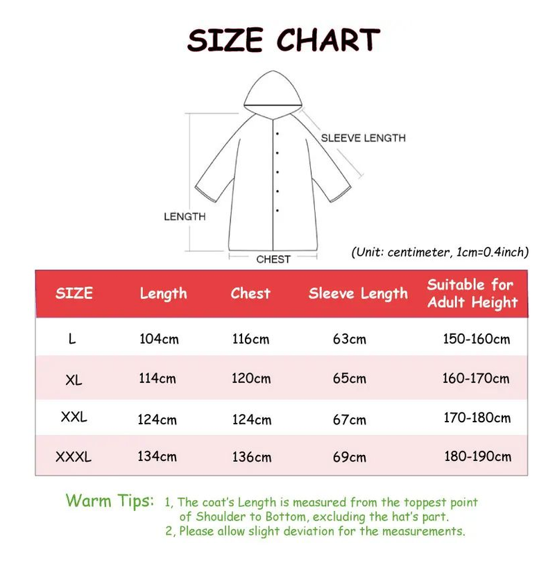 Fashion Adult Waterproof Long Raincoat for Ladies &  Gents