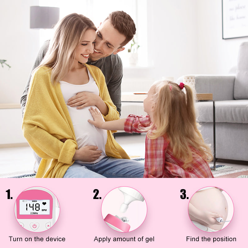 Professional Fetal Doppler Monitor Pregnancy Wellness Kit Baby Shower Gift