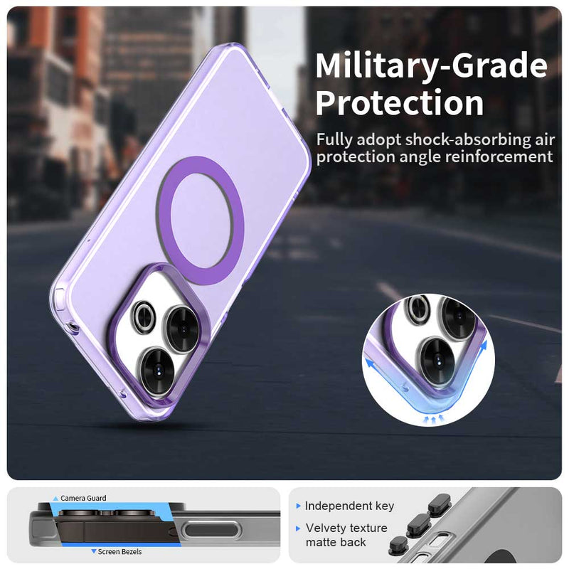 Phone Case for Xiaomi Redmi 13 5G, Compatible with Magsafe, Shockproof Magnetic Case Cover