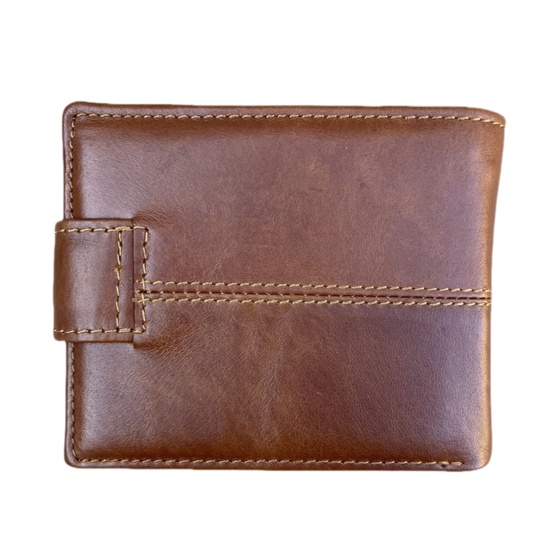 IPSTYLE Men's Wallet Genuine Leather Bifold Wallet for 11 Cards