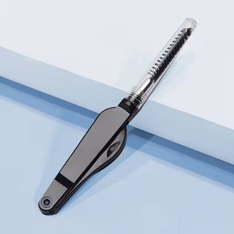 1Piece Double-Ended Eyelash Comb, Foldable Mascara Brush & Eyebrow Grooming Tool