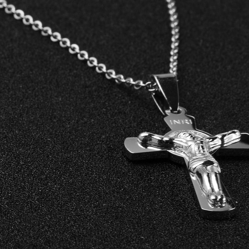 Jesus Cross Crucifix Pendant Necklace For Men Woman Gifts Jewelry