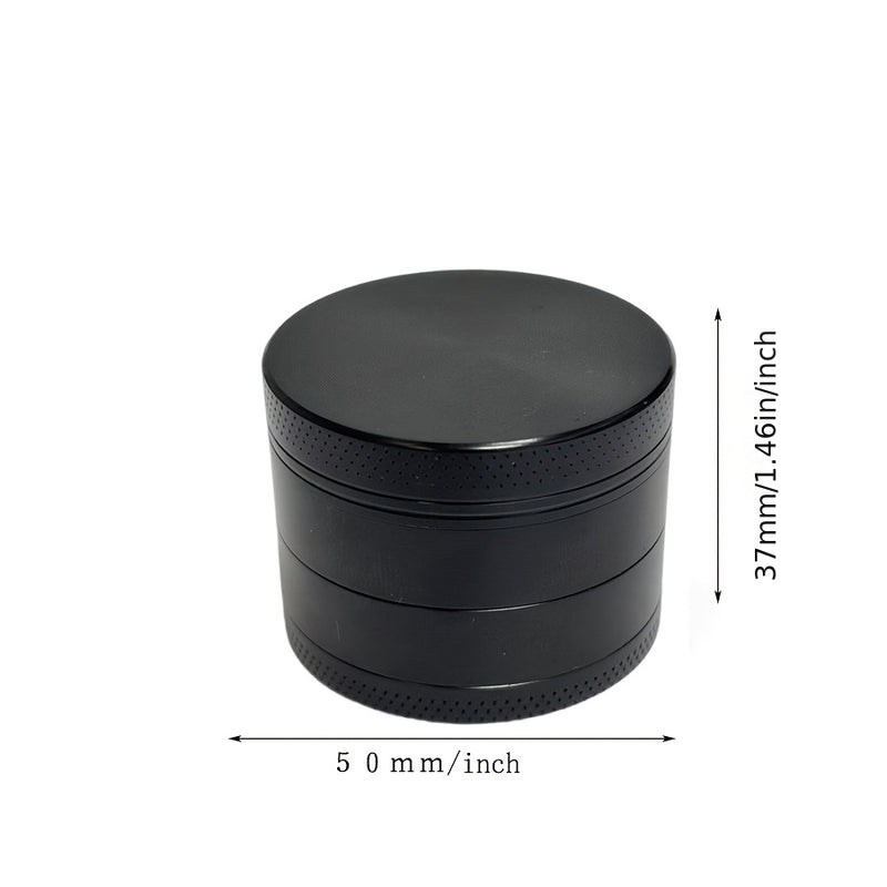 Black Manual Spice Grinder – Flat Design for Peppercorns & Herbs