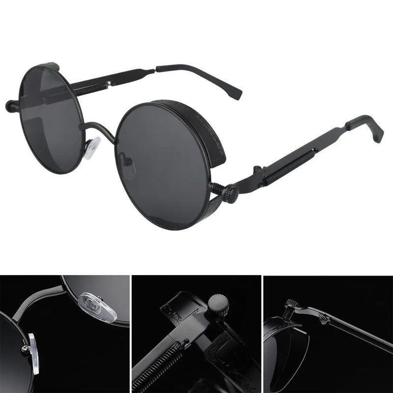Round Metal Frame Sunglasses Men Women Retro Steampunk Glasses Sunglasses