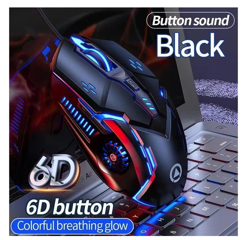 Wired Mouse Illuminated Ergonomics USB Mouse Mechanical Computer Mice PC