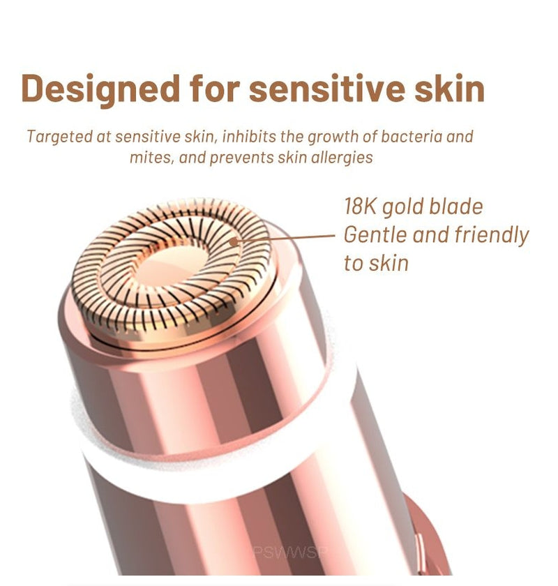 2-in-1 Facial Eyebrow Trimmer Rechargeable Painless Facial Eyebrow Shaver