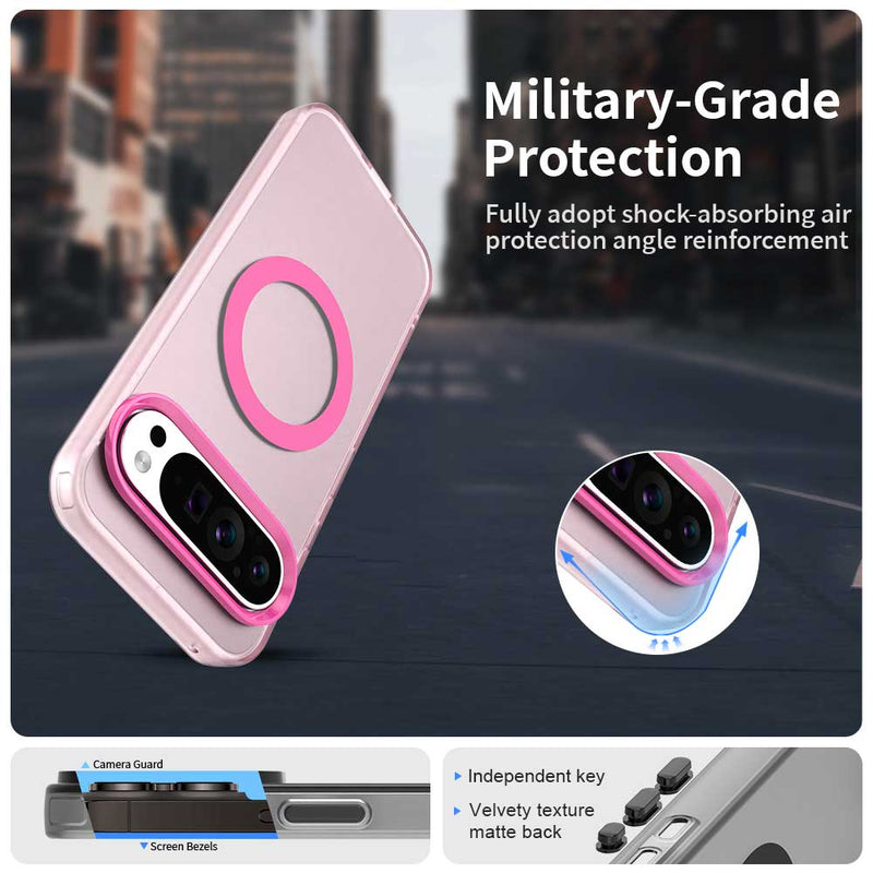 Phone Case for Google Pixel 9 Pro, Compatible with Magsafe, Shockproof Magnetic Case Cover