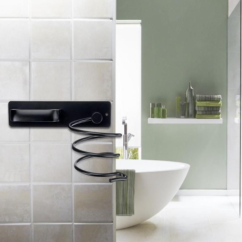 Wall-mounted Hairdryers Handle for Bathroom Shelf Organizer