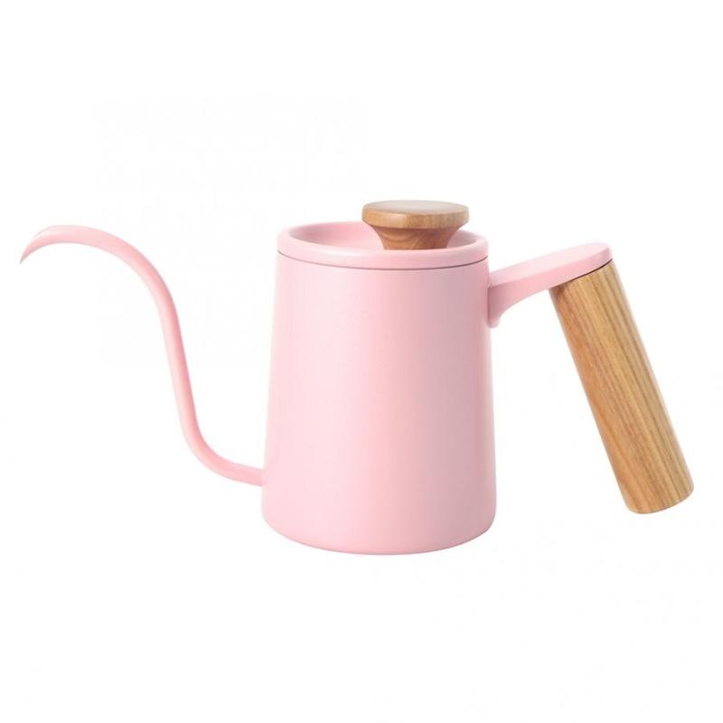 350ml Stainless Steel Coffee coffee pot with wooden accents