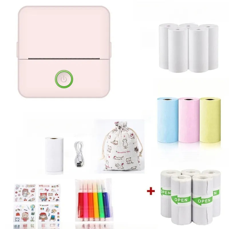 Portable Bluetooth Mini Thermal Printer, Wireless Sticker Label Printer for Photos, Notes, Labels