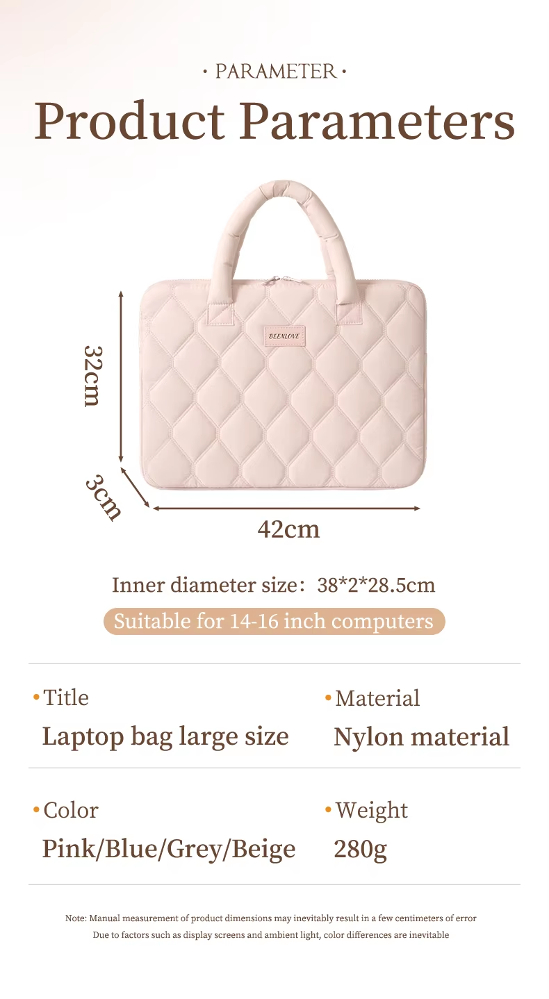 New Lightweight Puffy Laptop Briefcase MKW4361