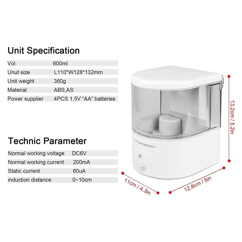 Disinfect Hand Battery Infrared Handheld Touchless Automatic Soap Dispenser
