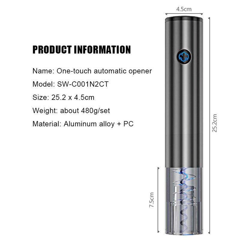 Electric Wine Opener One Button Automatically Touches Red Wine Bottle