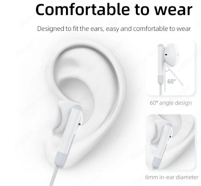 Aux 3.5mm Jack Wired Earphones With Mic - High Quality Sound Handsfree