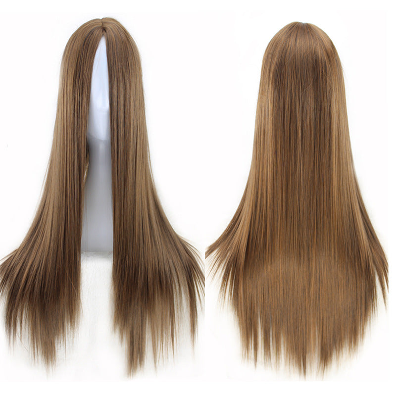 Straight Wig for Woman, 220g Synthetic Cosplay Wig - 70cm Long