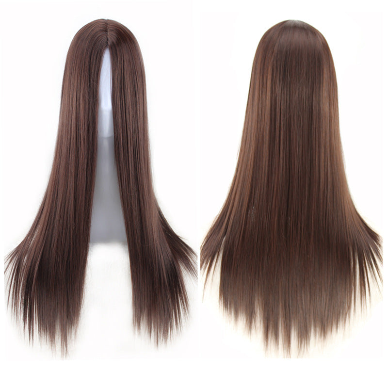 Straight Wig for Woman, 220g Synthetic Cosplay Wig - 70cm Long