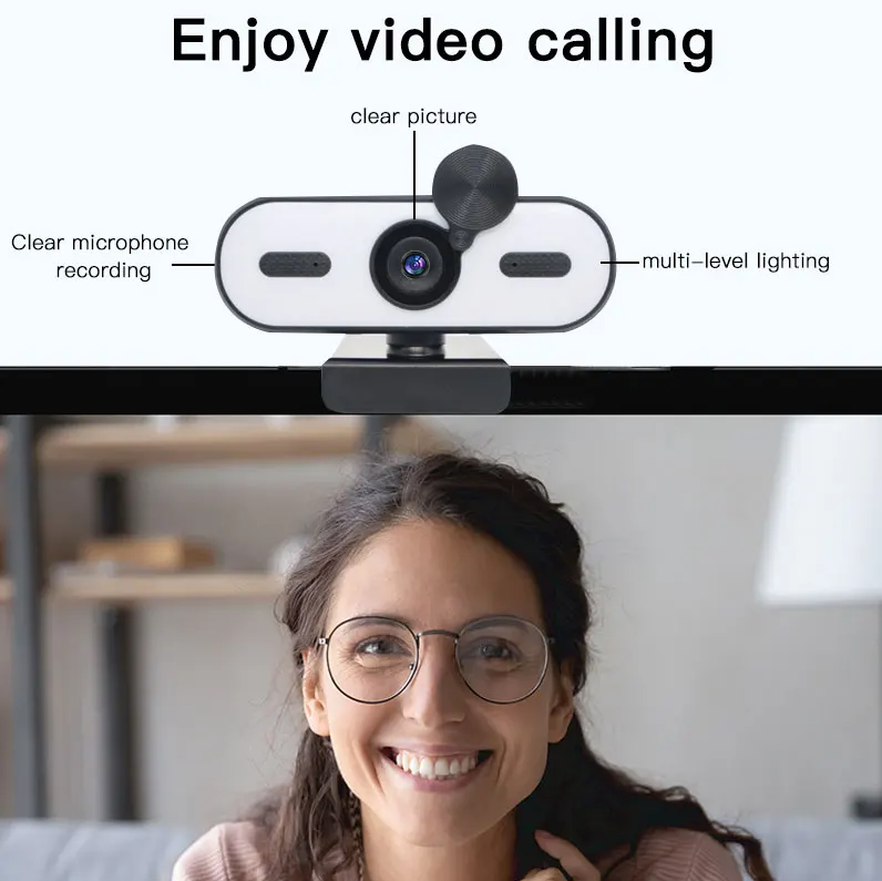 High-definition Beauty And Lighting Webcam Privacy Cover USB Autofocus Web Camera