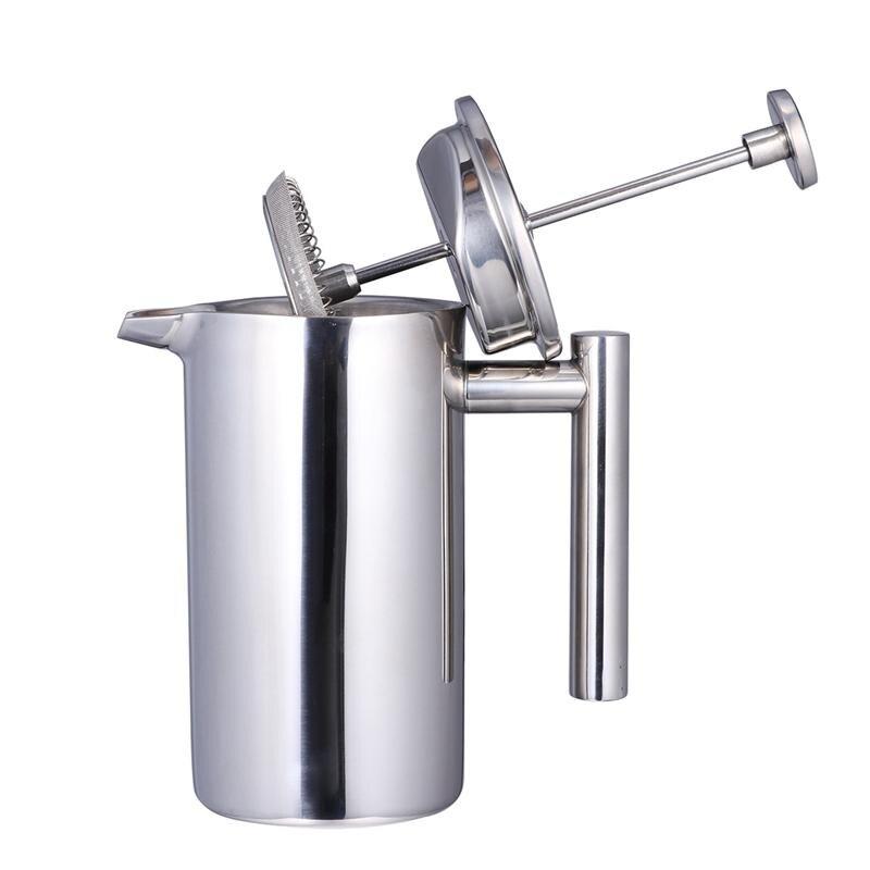 800 ml stainless steel coffee pot two-layer coffee and tea pot French