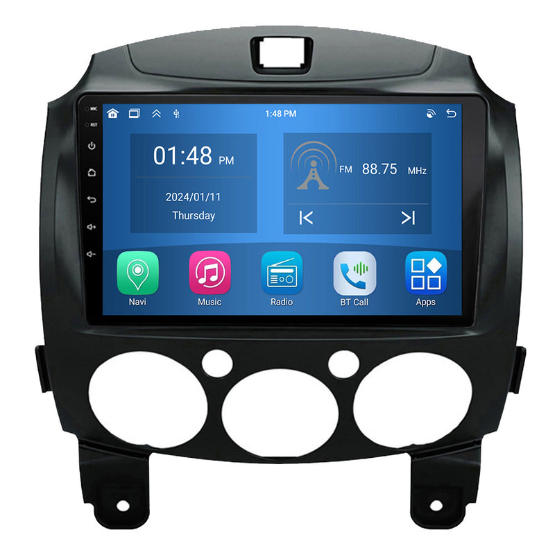 RoverOne Car Stereo Radio Bluetooth CarPlay GPS Navigation for Mazda 2 Mazda2 DE 2007 - 2014