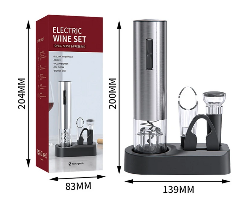 Rechargeable Electric Corkscrew Wine Opener 5 in 1 Electric
