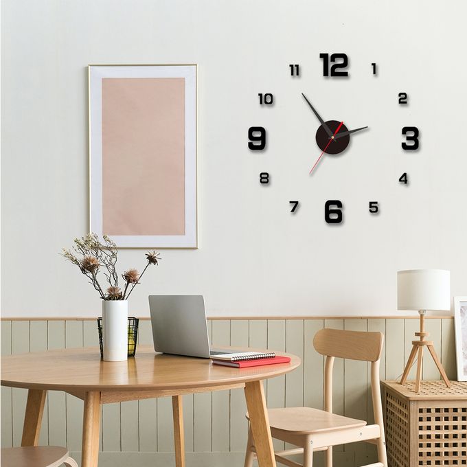 DIY Wall Clock With Number Stickers - 40cm