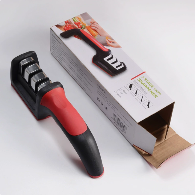 IPSTYLE Kitchen Knife Sharpener, 3/4 Stage Ousehold Multifunctional Handheld