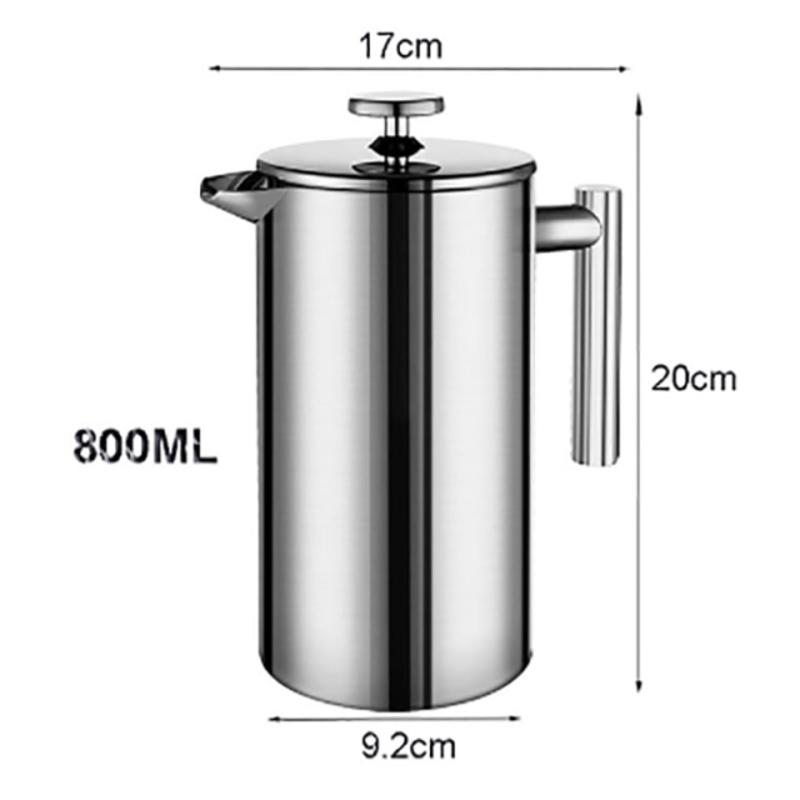 800ml Stainless Steel Coffee Press Percolator