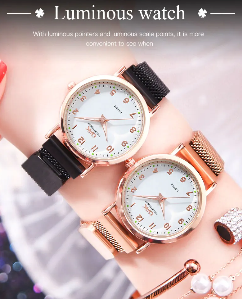 Elegant Watch For Girls Waterproof Magnetic Clasp