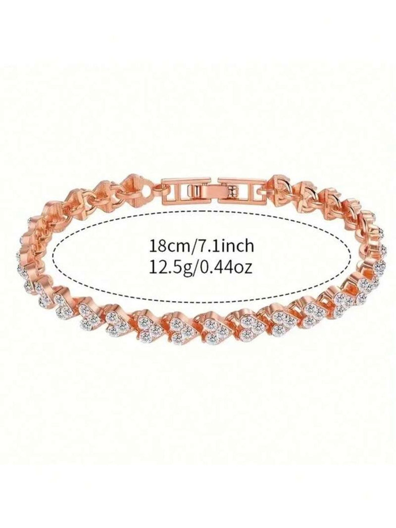 2 Piece Ladies' Casual Round Pointer Quartz Watch and Bracelet