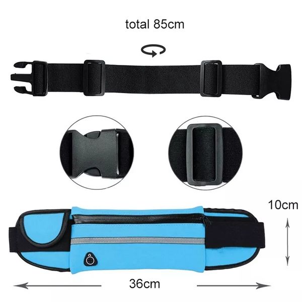 Running Belt Waist Bag Sports Fanny Pack with Water Bottle Holder Phone