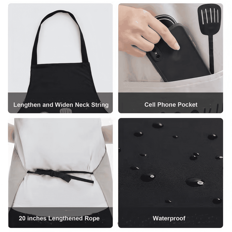 Kitchen Aprons With 2 Pockets