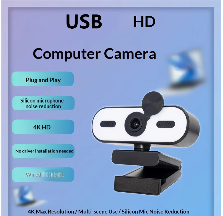 High-definition Beauty And Lighting Webcam Privacy Cover USB Autofocus Web Camera