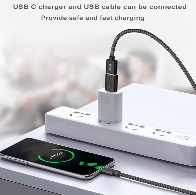 USB To USB C Adapter & Type C Male To 3.0 Female Charger