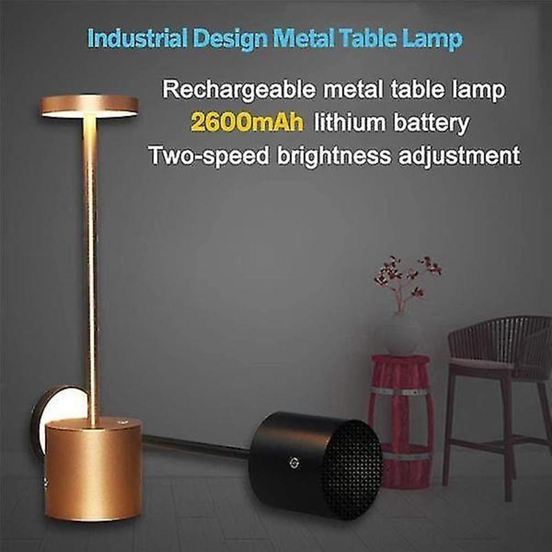 USB Portable Wireless LED Table Lamp (Black)