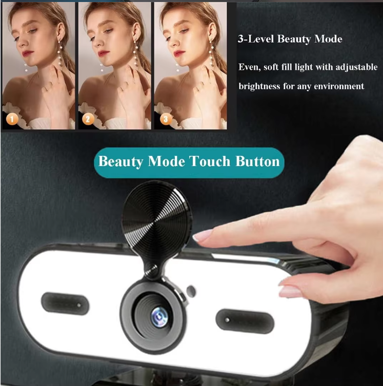 High-definition Beauty And Lighting Webcam Privacy Cover USB Autofocus Web Camera