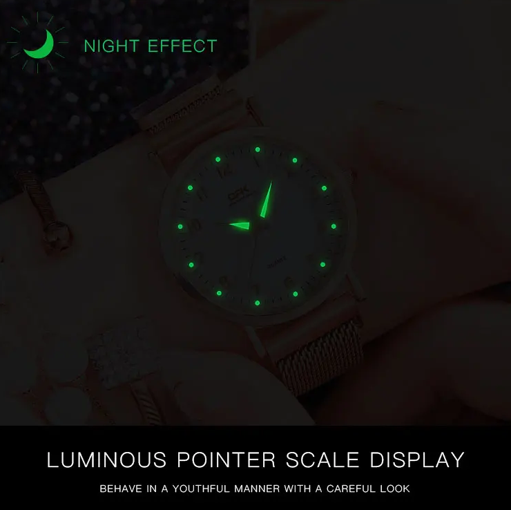 Elegant Watch For Girls Waterproof Magnetic Clasp