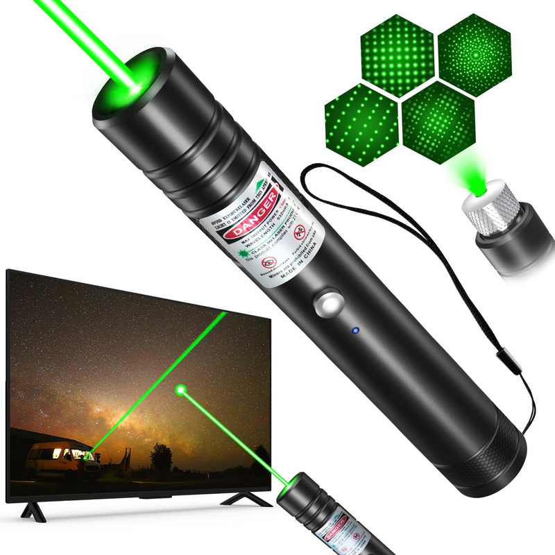 Rechargeable Laser Pointer Long Range with Star Cap for TV/LED