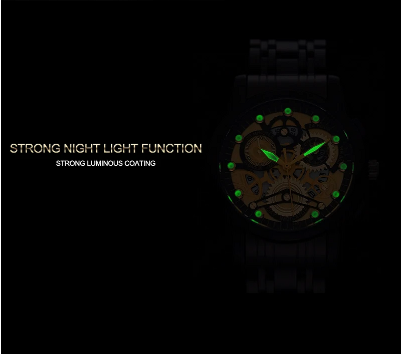 Hollow Out Trendy Quartz Wristwatch Stainless Steel Waterproof