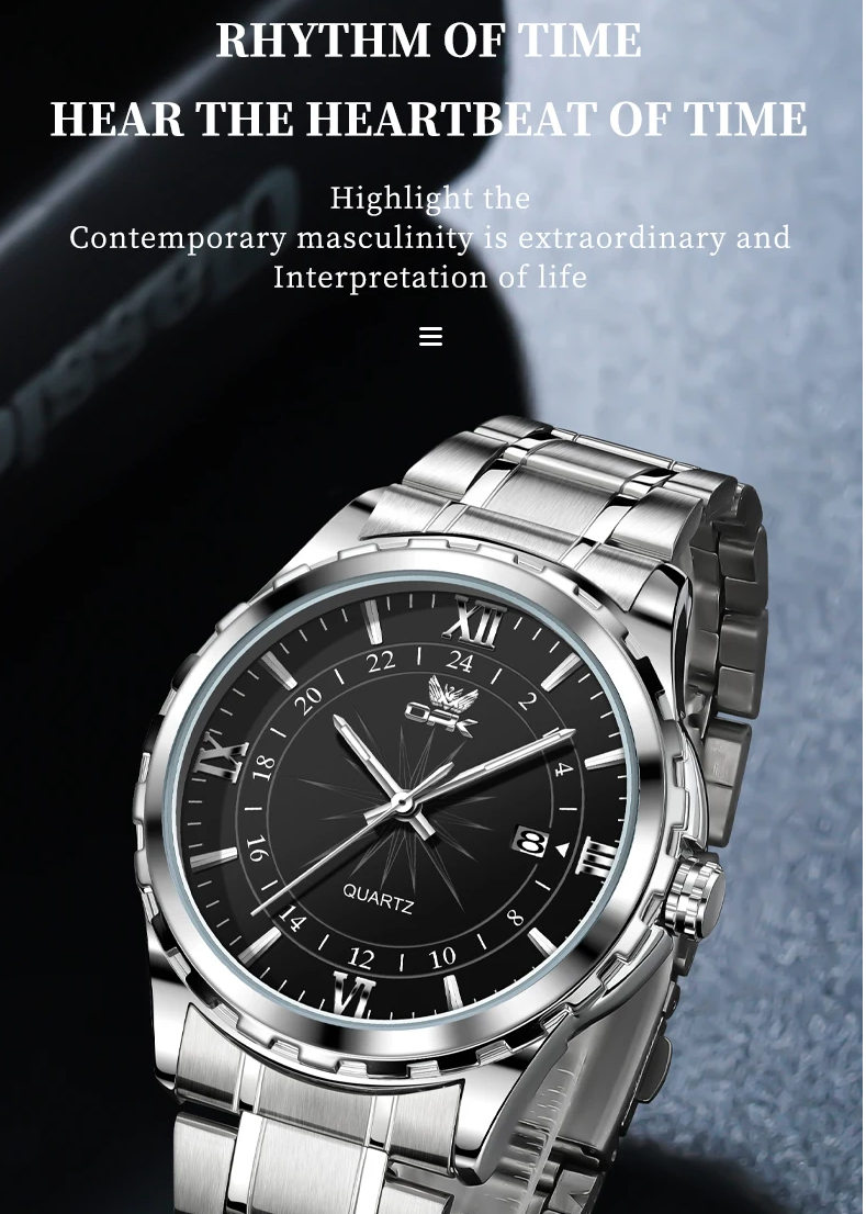Quartz Watch Men Comfortable Strap Waterproof Fashion Dress Wristwatch Man