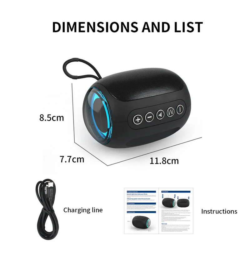 Portable Wireless Bluetooth Speaker For Outdoor Sport Portable Music Audio player USB Bluetooth Speak Party Radio