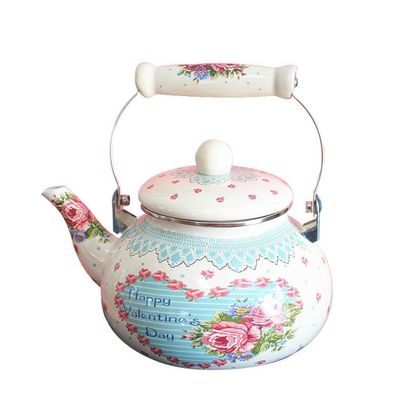 Thickening Enamel Coffee Kettle Cold Water Bot - 2.4L