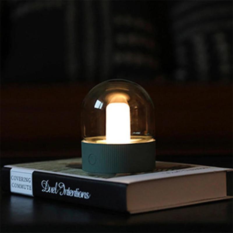 Dimmable Glass Vintage Night Lamp USB Charging Retro Bulb