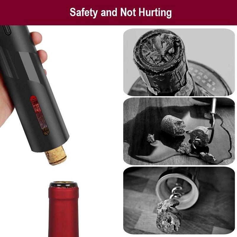 Electric Wine Opener Battery Wine Bottle Opener with Film and USB Char