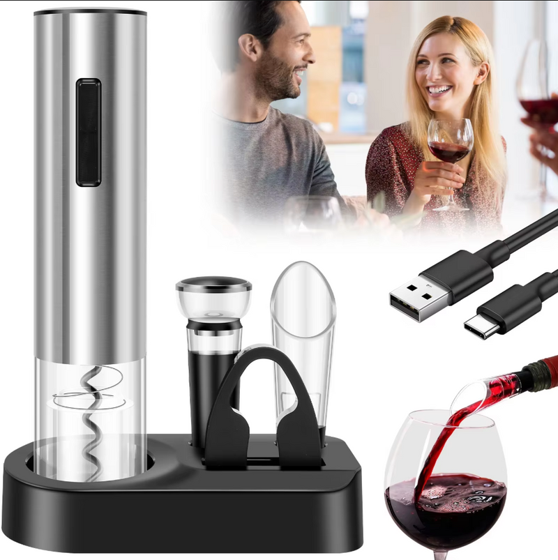 Rechargeable Electric Corkscrew Wine Opener 5 in 1 Electric