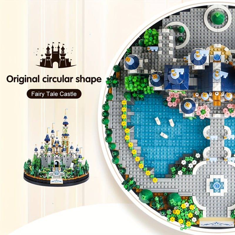 3600Pcs Fairy Tale Castle Building Blocks Set, Micro Diamond Bricks Model Kit, DIY Creative Toys for Kids Adults, Home Decor Display Gift