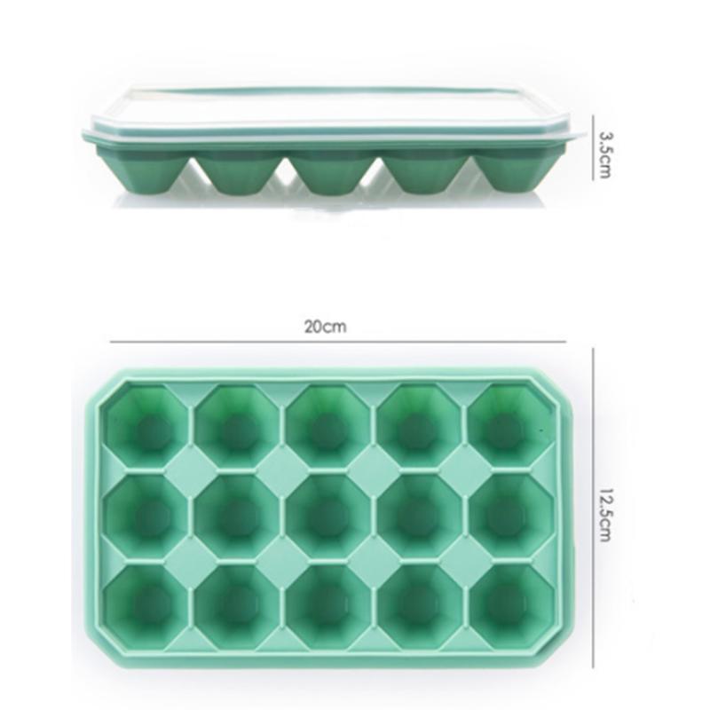 20cm Silicone Ice Tray 15 Mesh Cover DIY Ice Cube Mold Ice Candy Cake