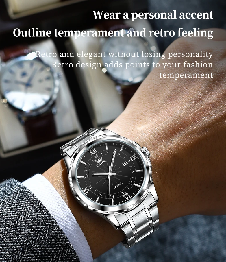 Quartz Watch Men Comfortable Strap Waterproof Fashion Dress Wristwatch Man